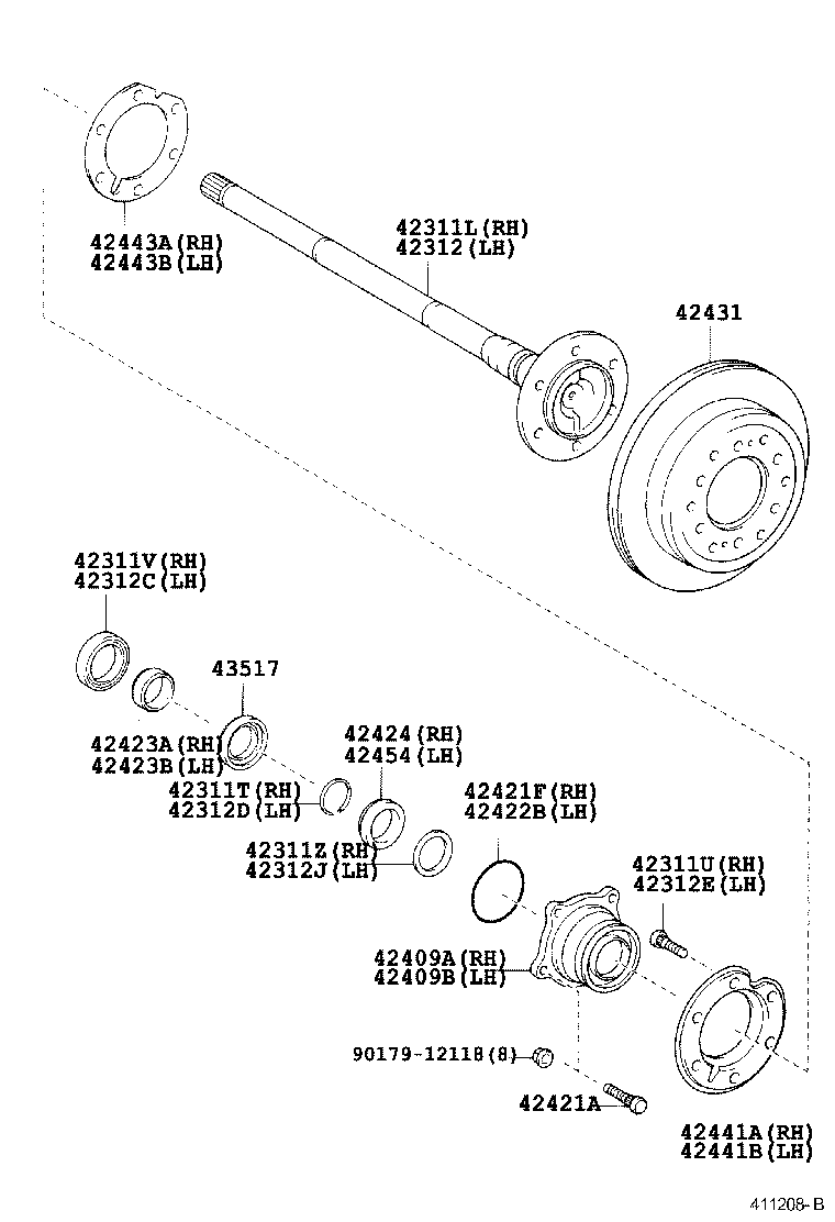 Exploded illustration 411208B