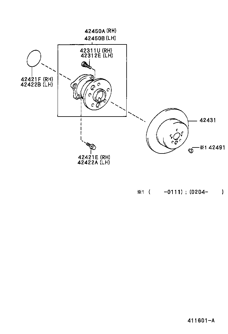 Exploded illustration 411601A