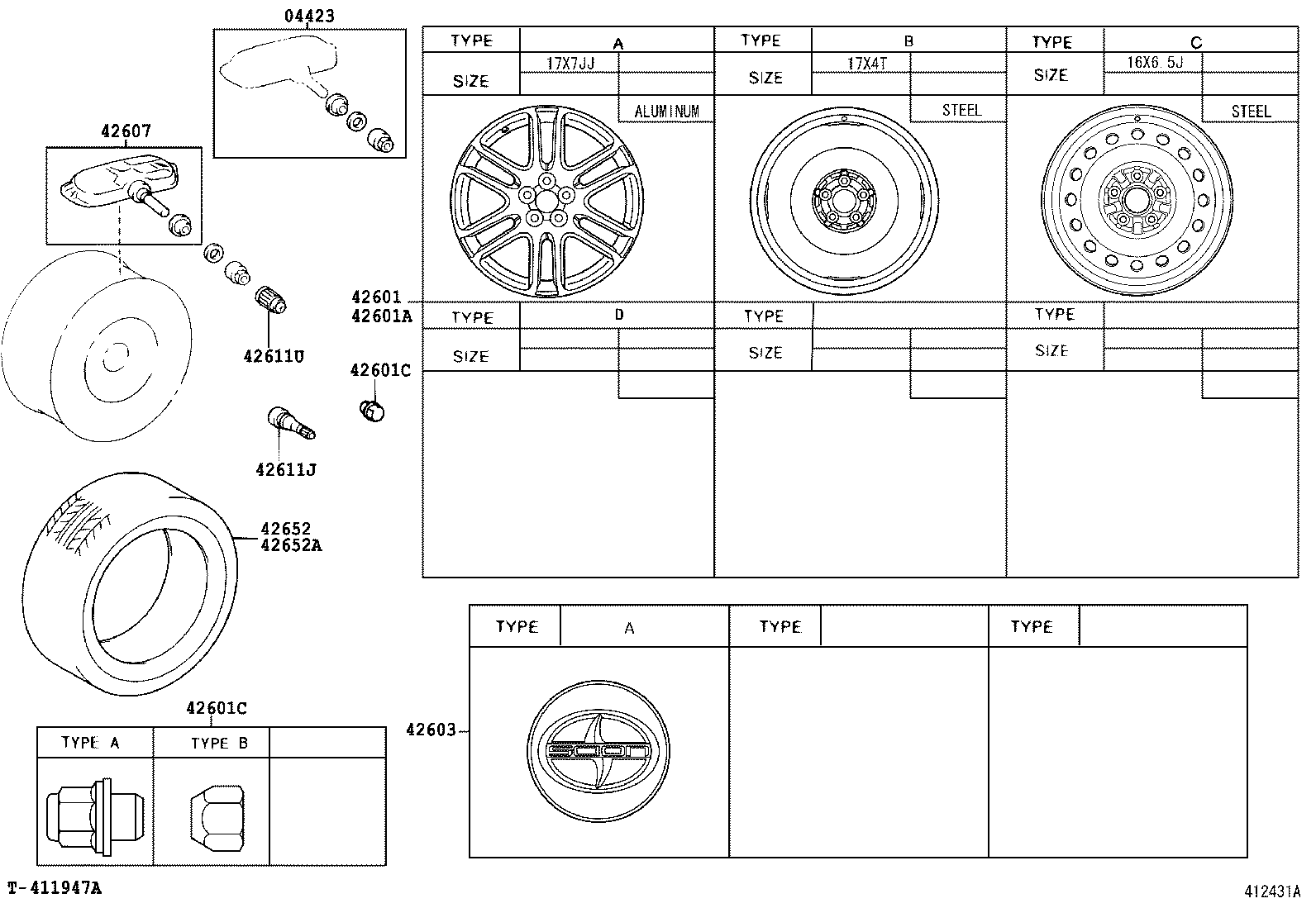 Exploded illustration 412431A