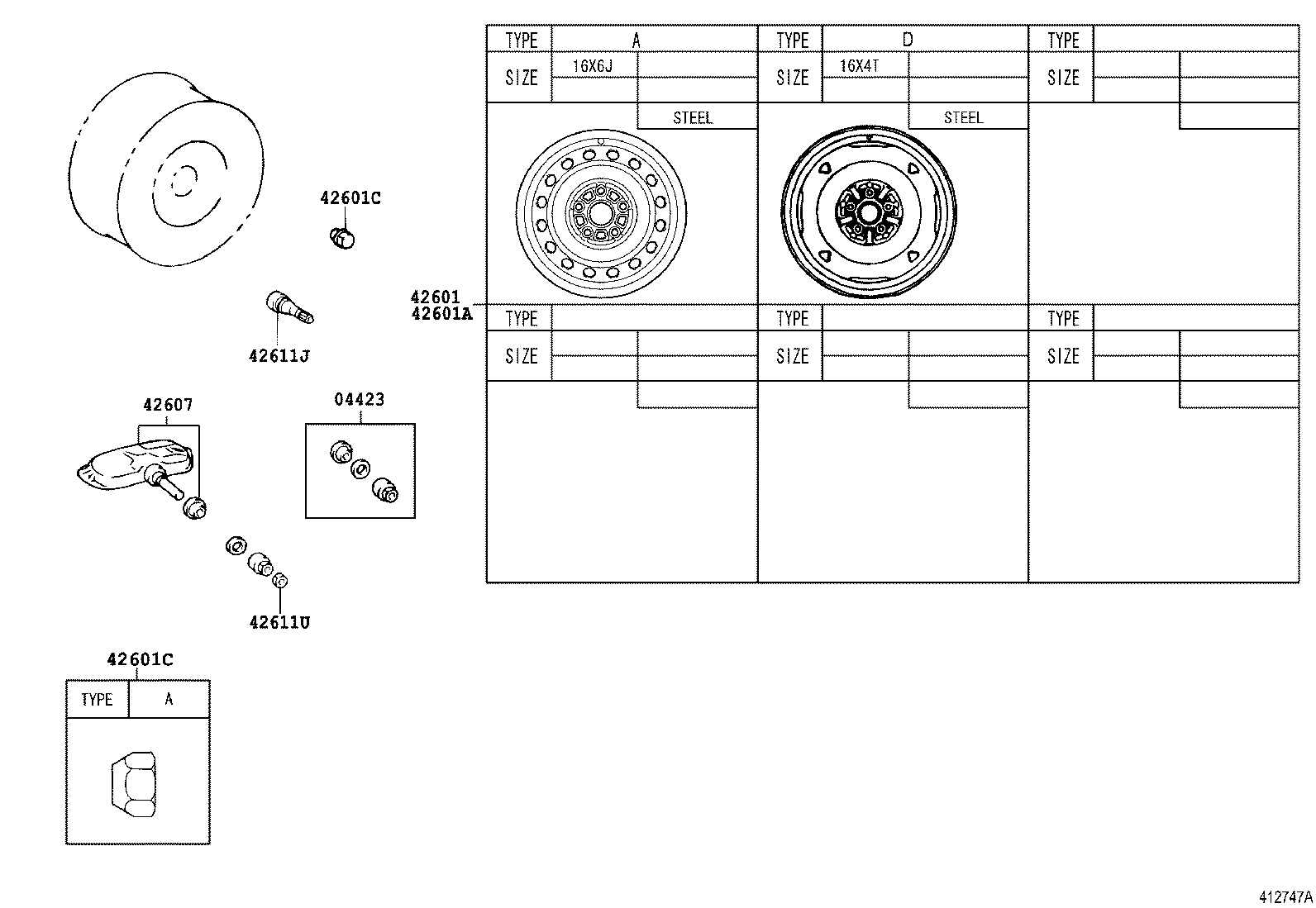 Exploded illustration 412747A
