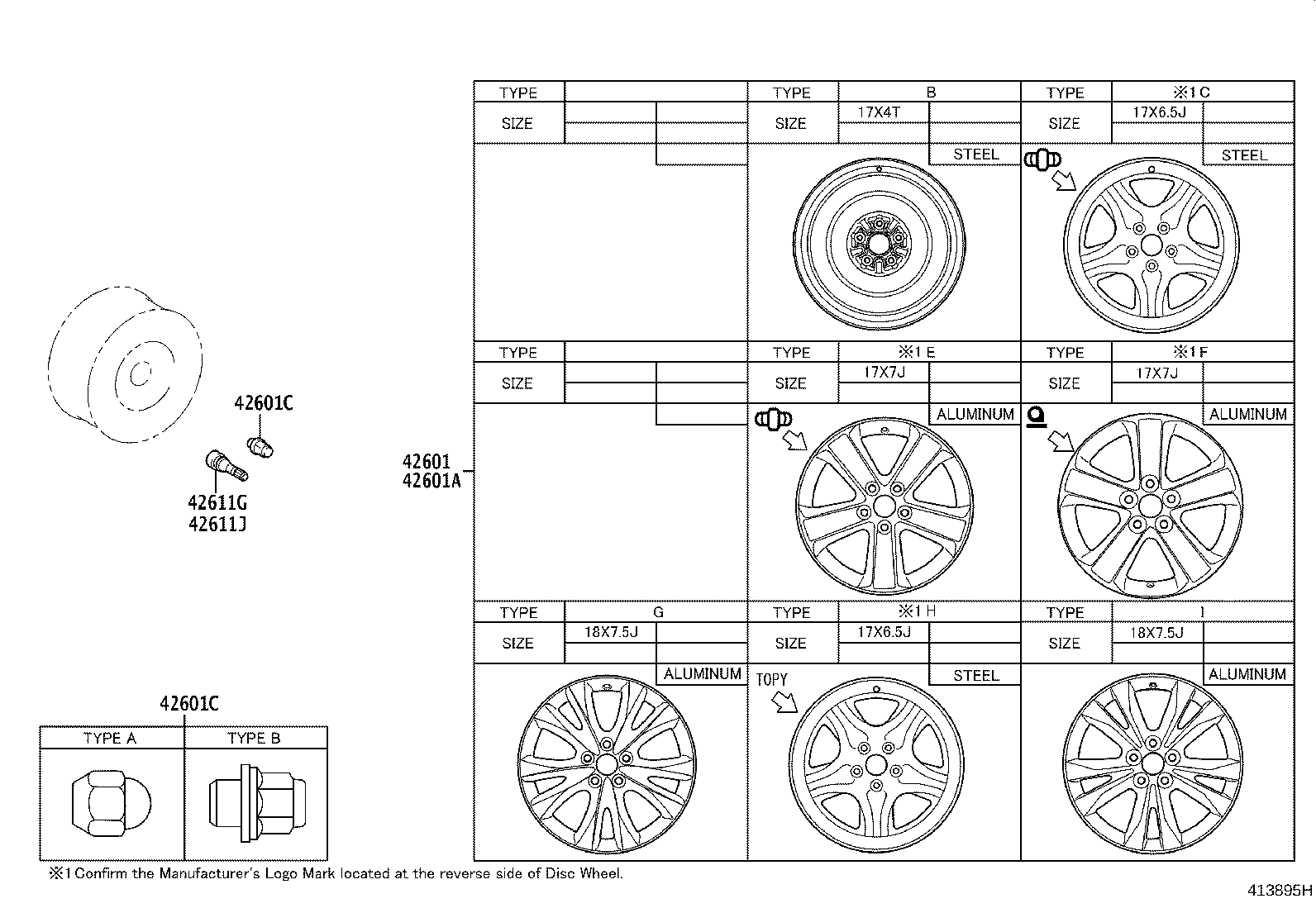 Exploded illustration 413895H