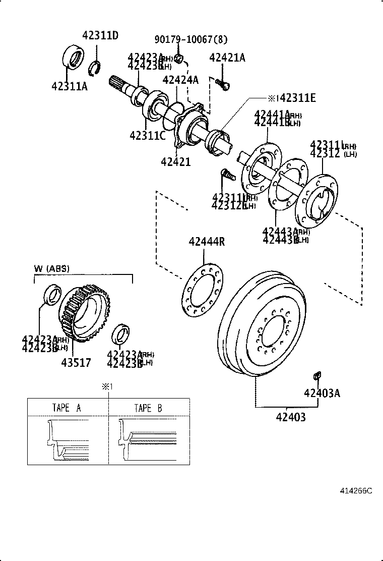 Exploded illustration 414266C