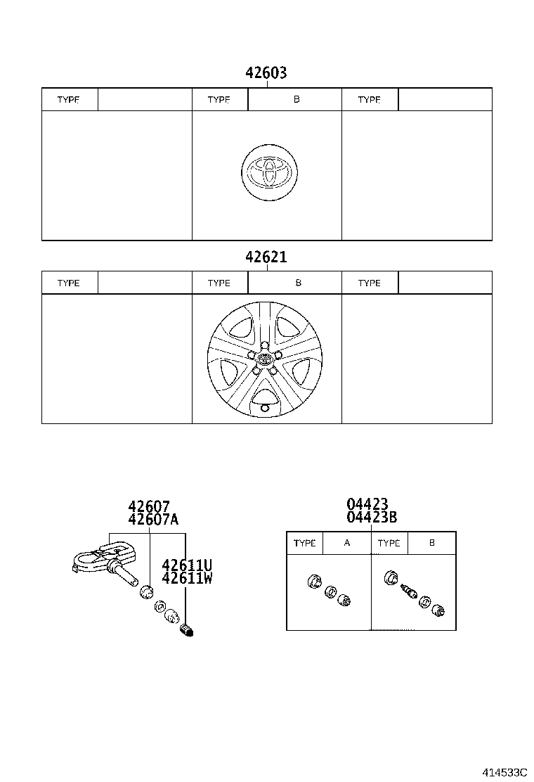 Exploded illustration 414533C