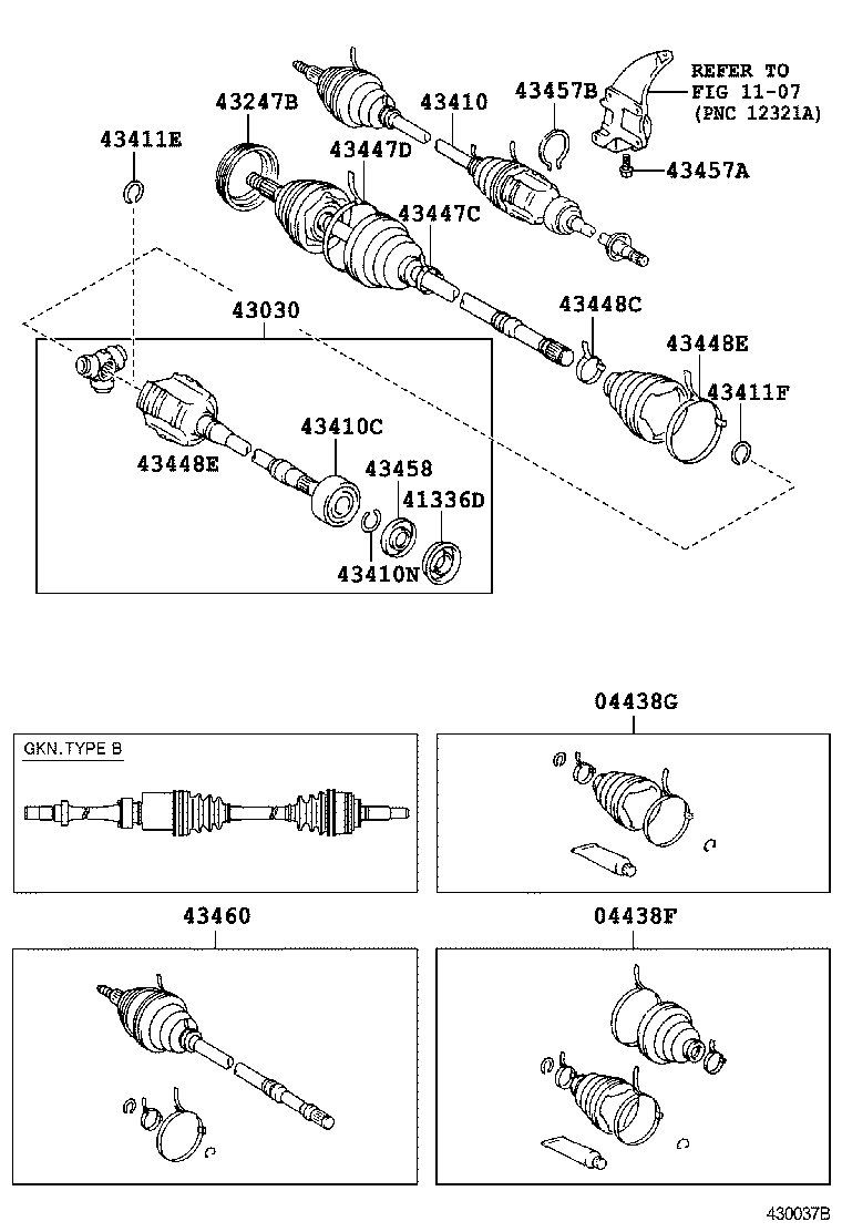 Exploded illustration 430037B