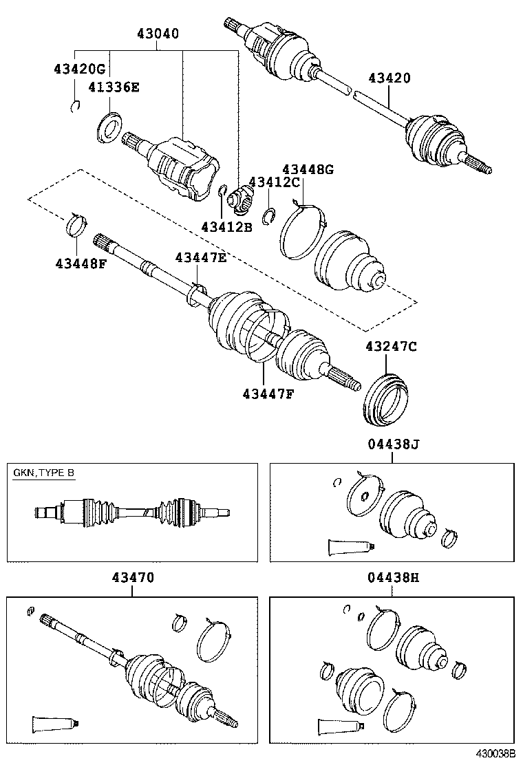 Exploded illustration 430038B