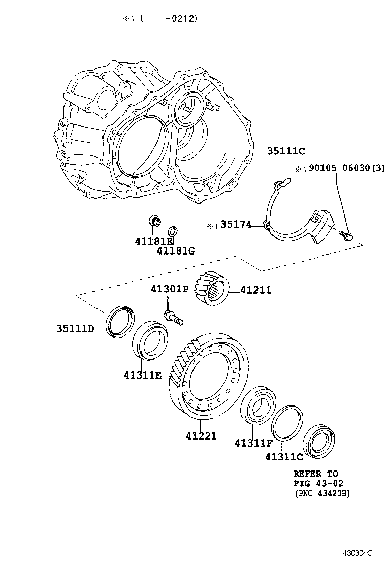 Exploded illustration 430304C