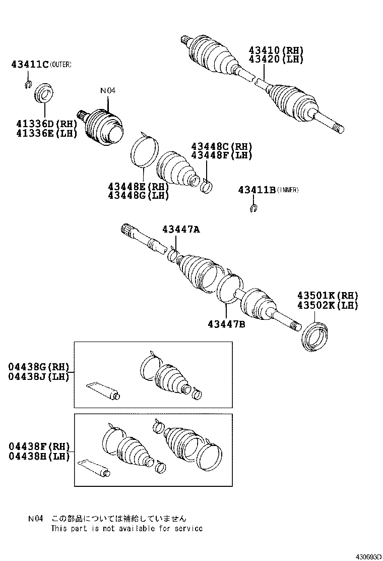 Exploded illustration 430693D