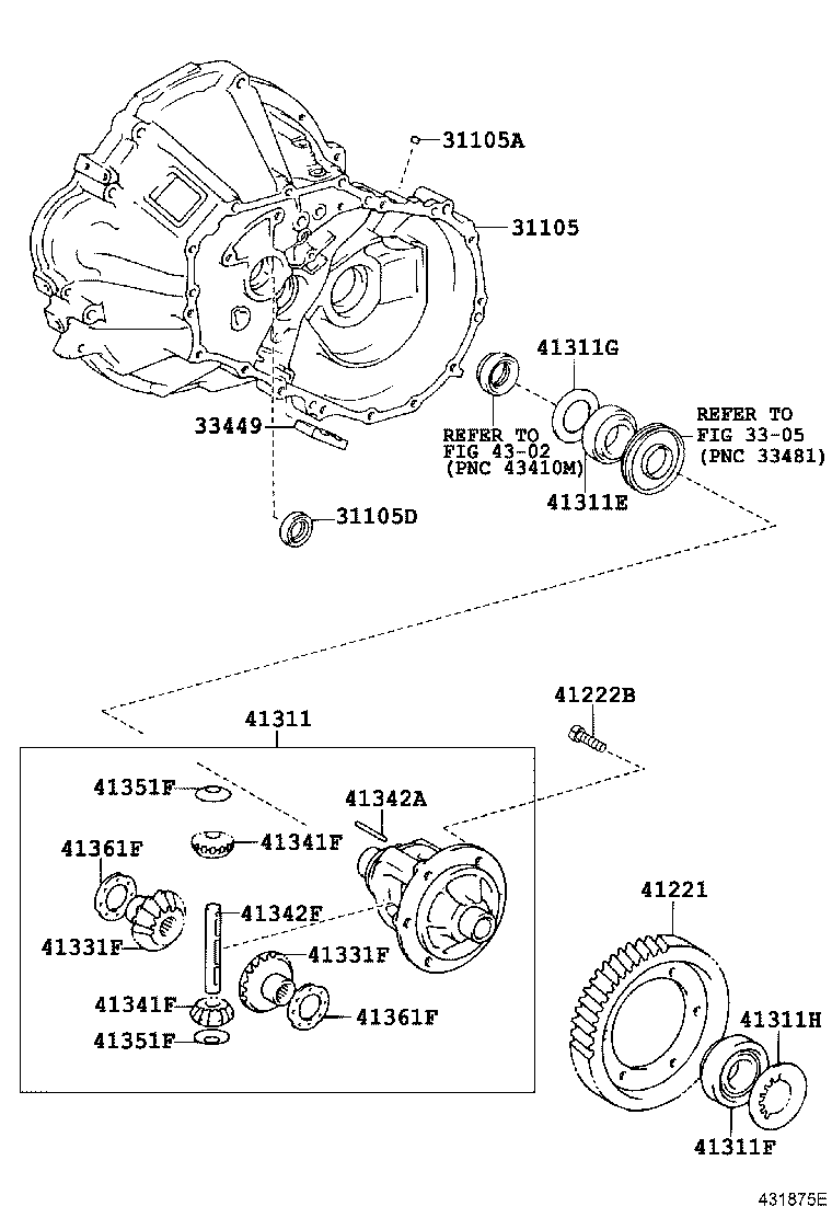 Exploded illustration 431875E