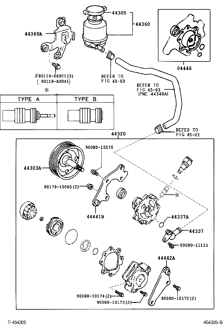 Exploded illustration 454305B