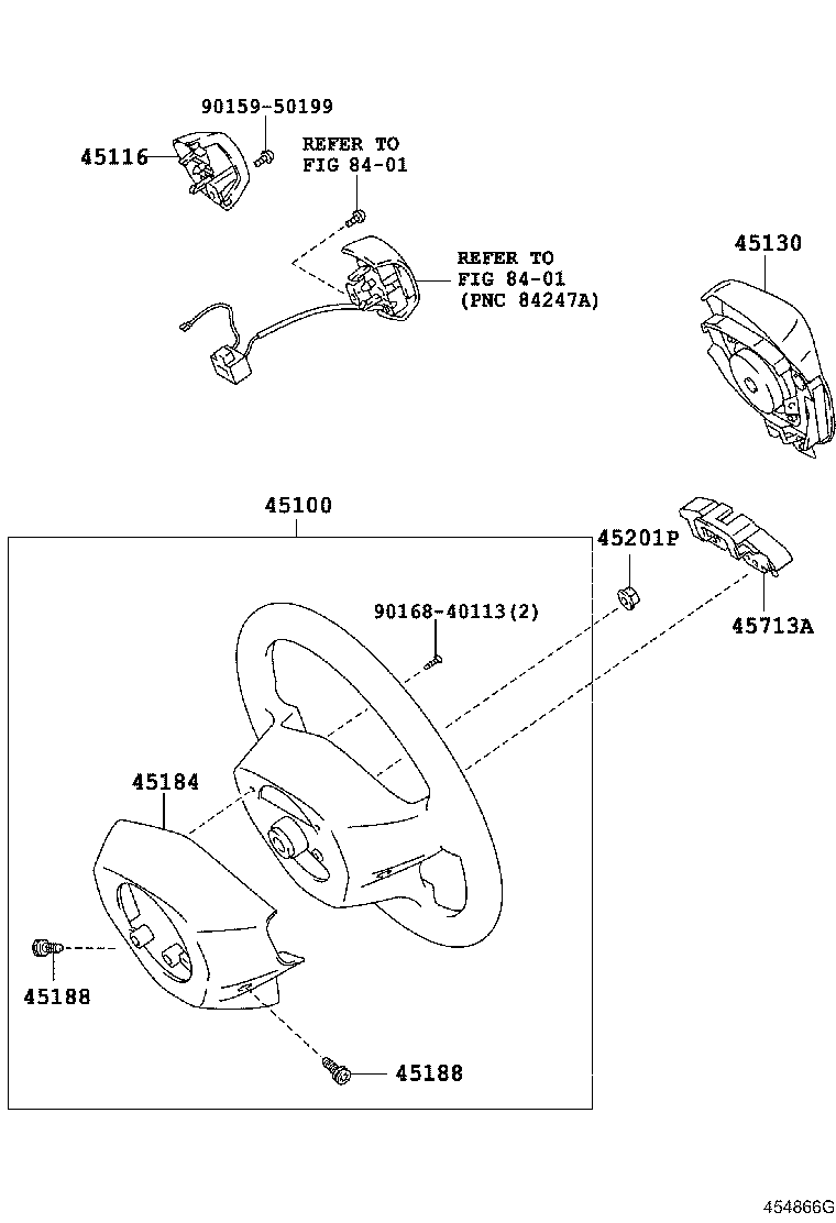 Exploded illustration 454866G