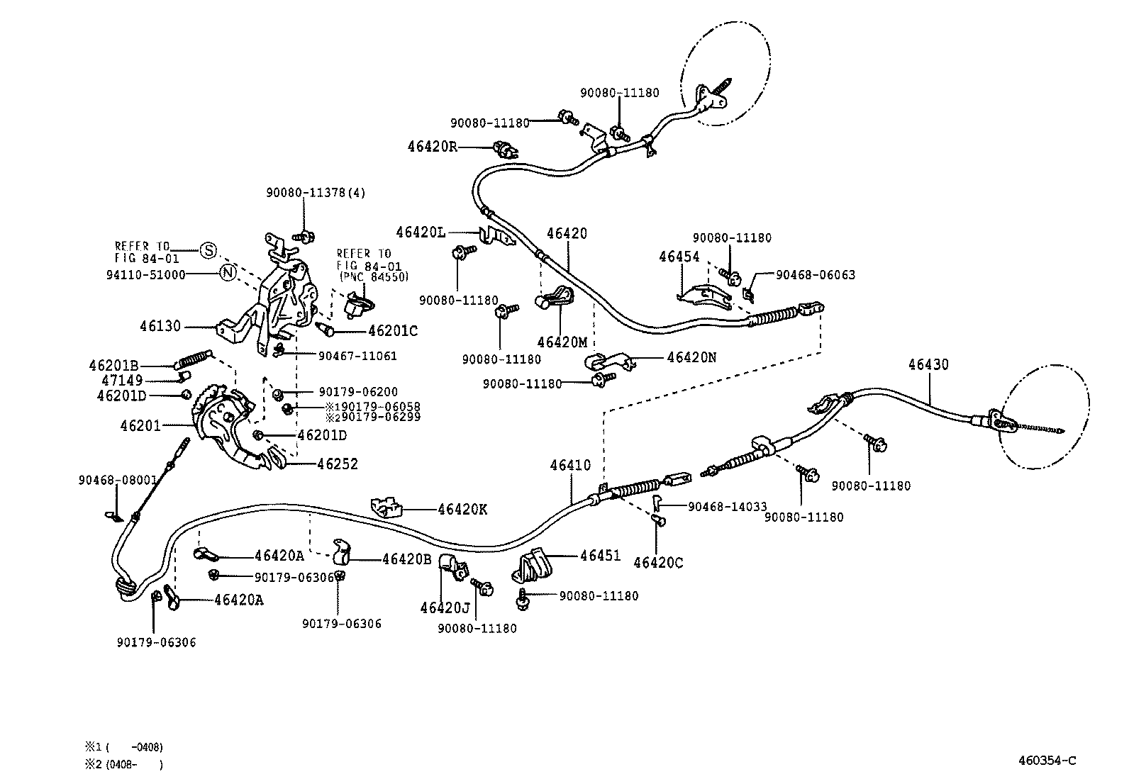 Exploded illustration 460354C