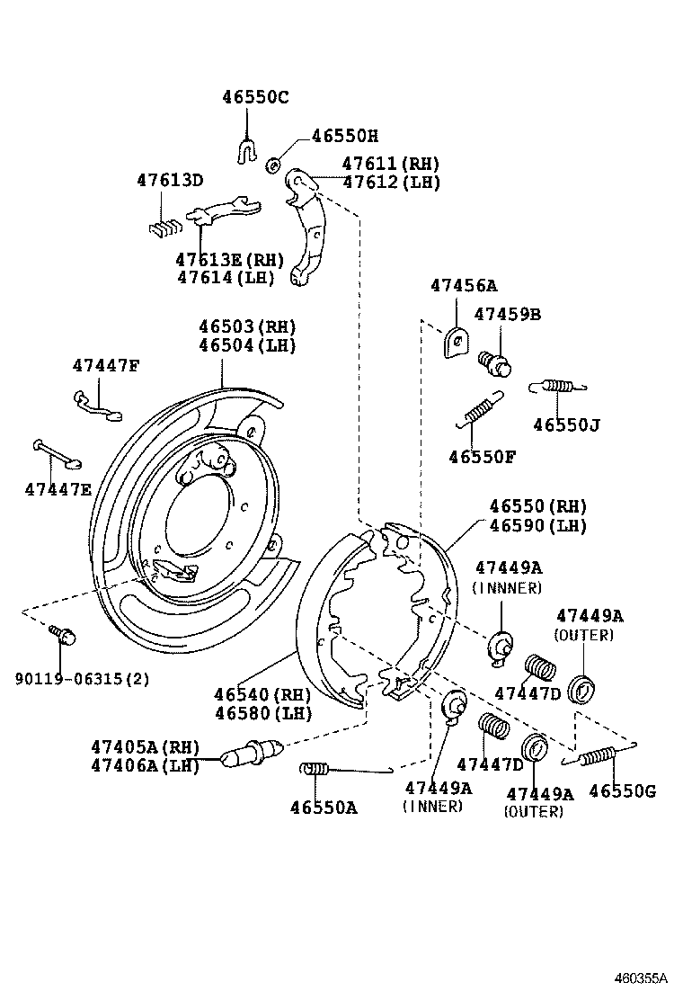 Exploded illustration 460355A