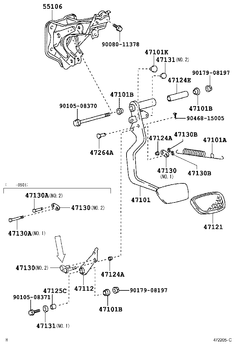 Exploded illustration 472205C