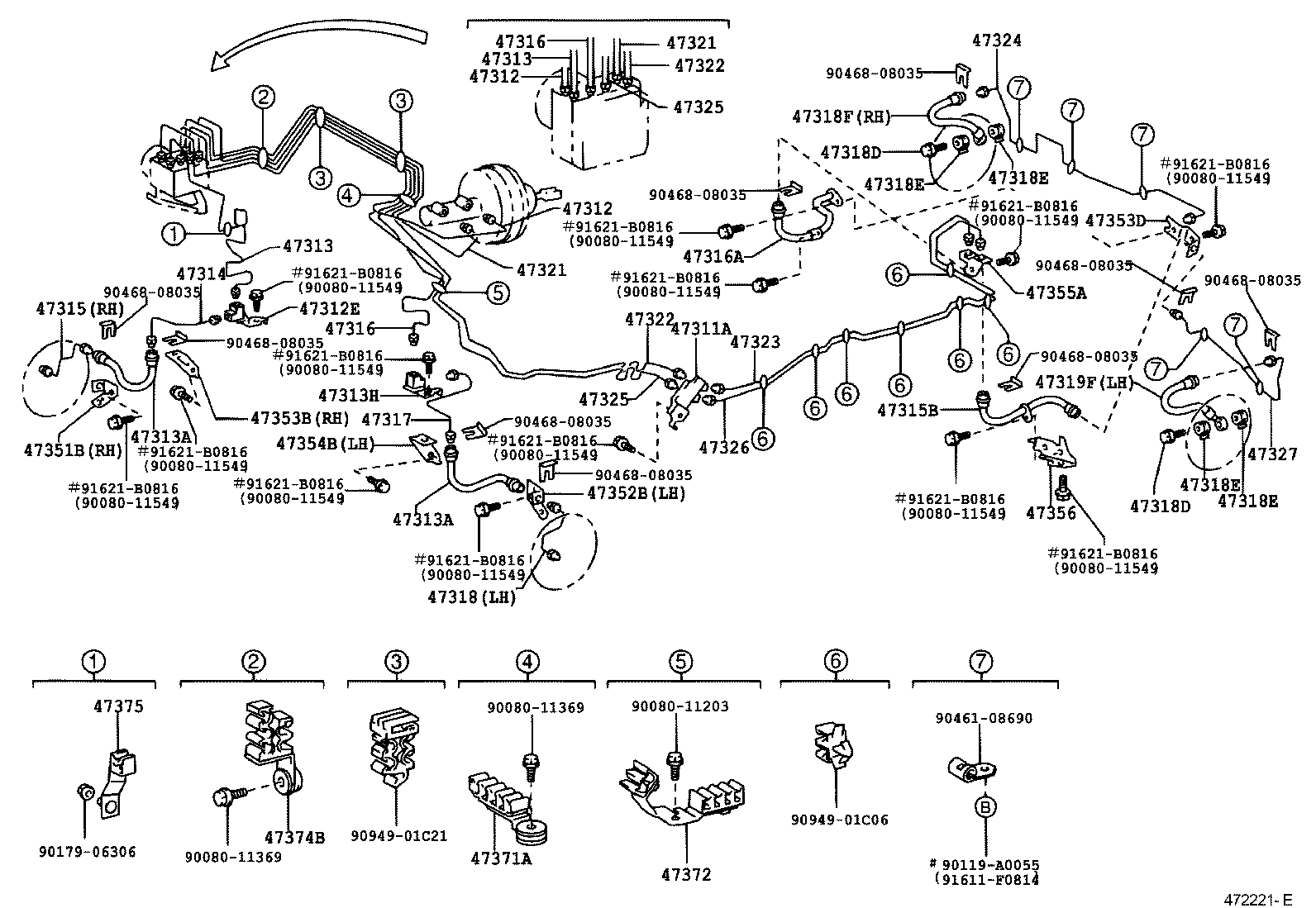 Exploded illustration 472221E