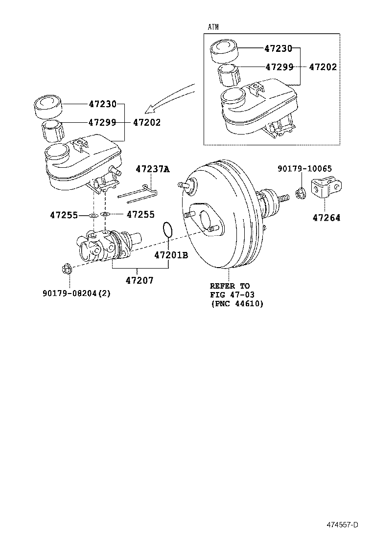 Exploded illustration 474557D
