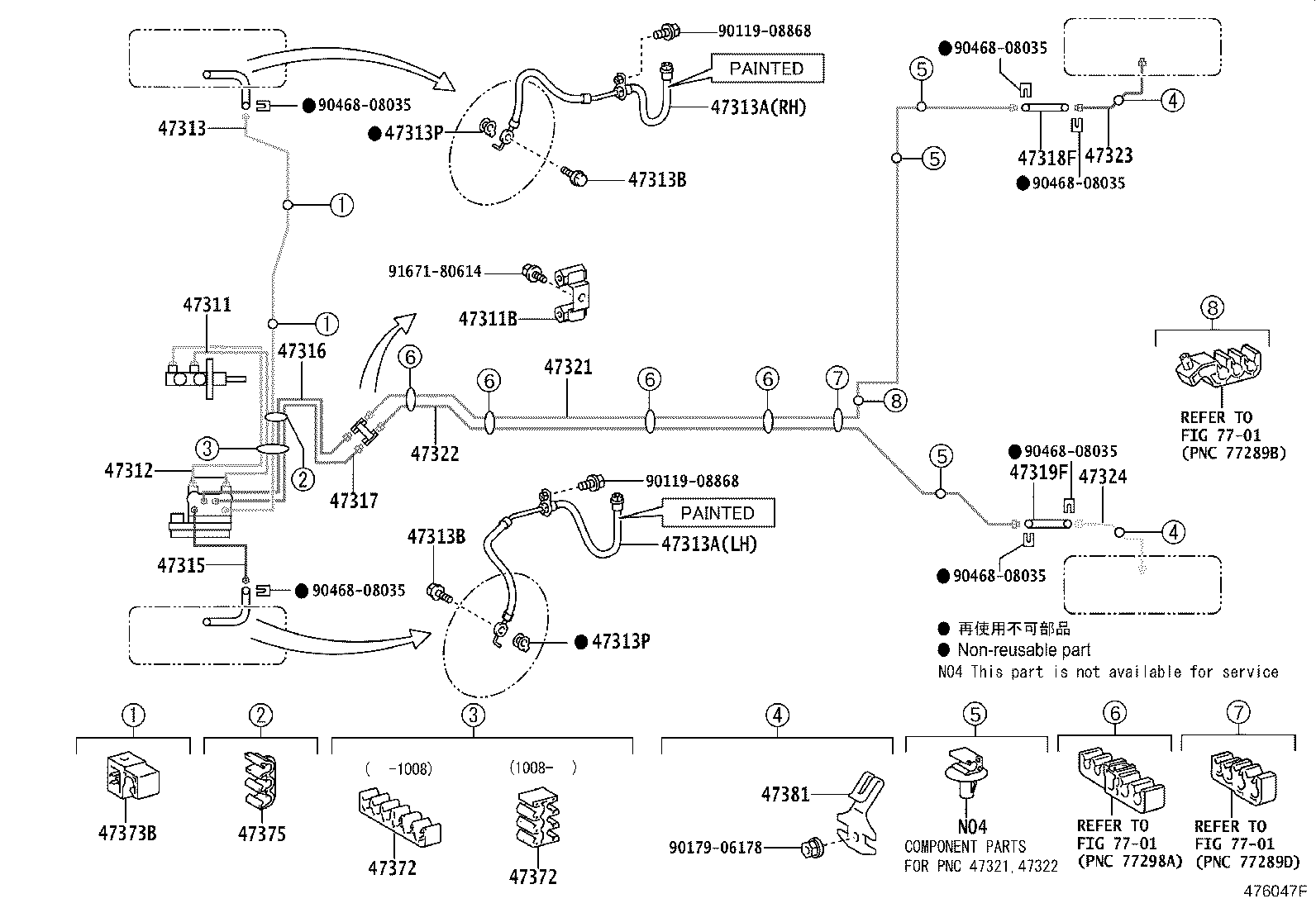 Exploded illustration 476047F