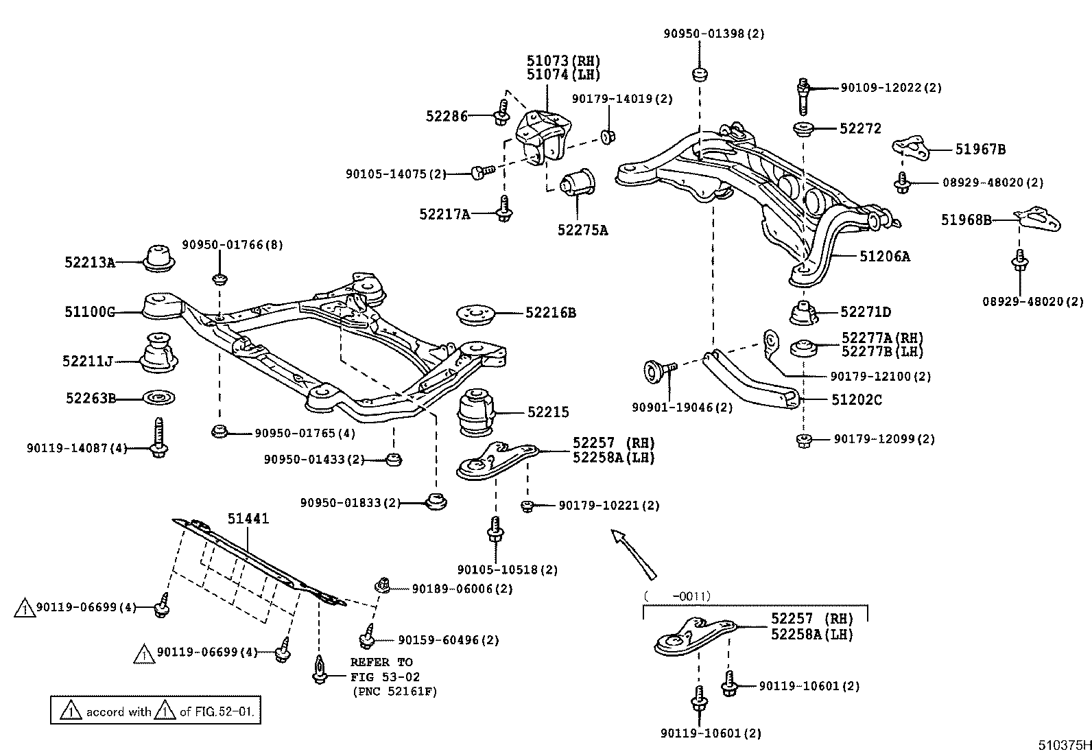 Exploded illustration 510375H