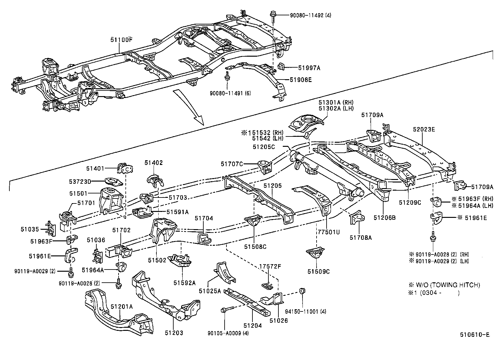 Exploded illustration 510610E