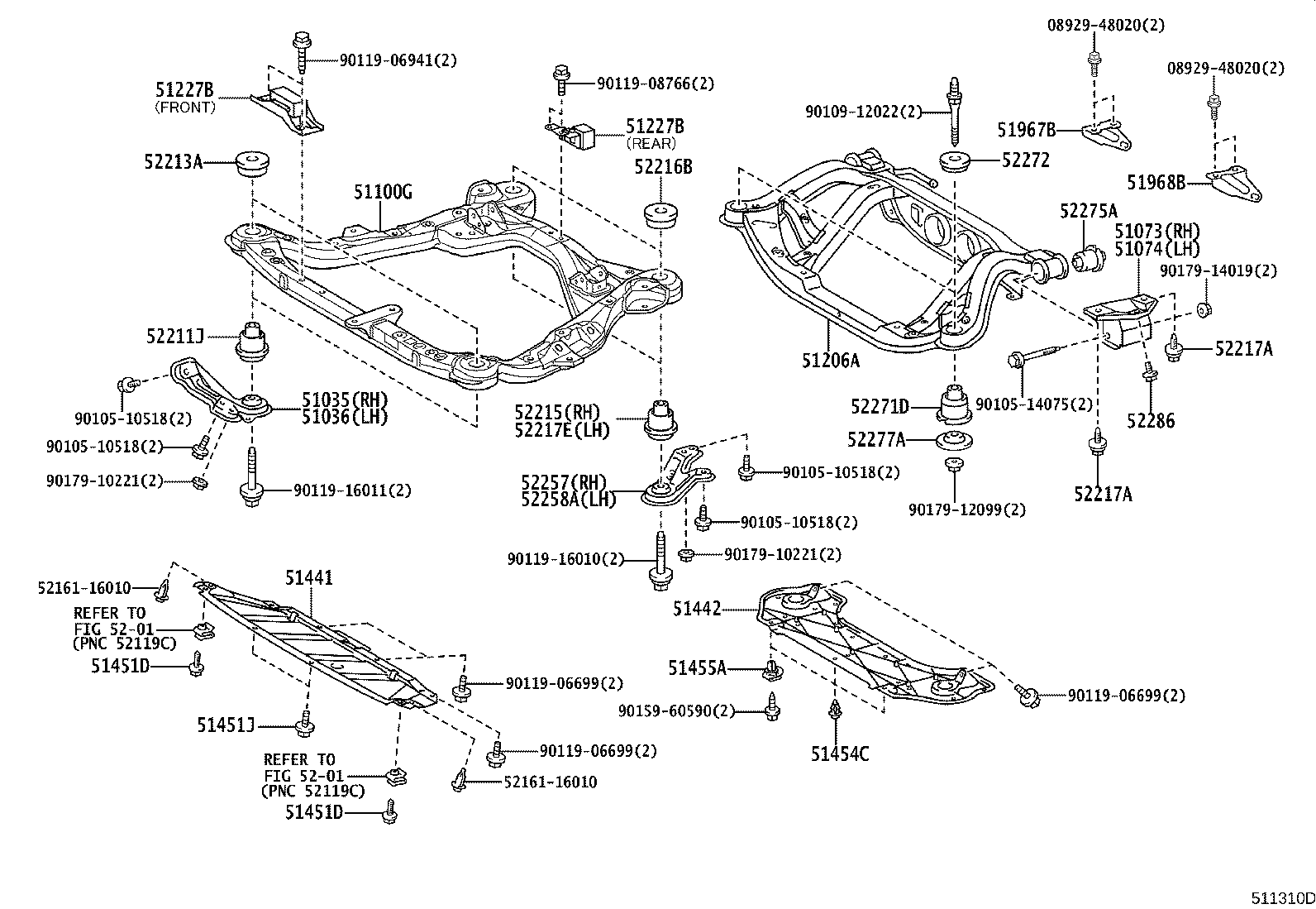 Exploded illustration 511310D