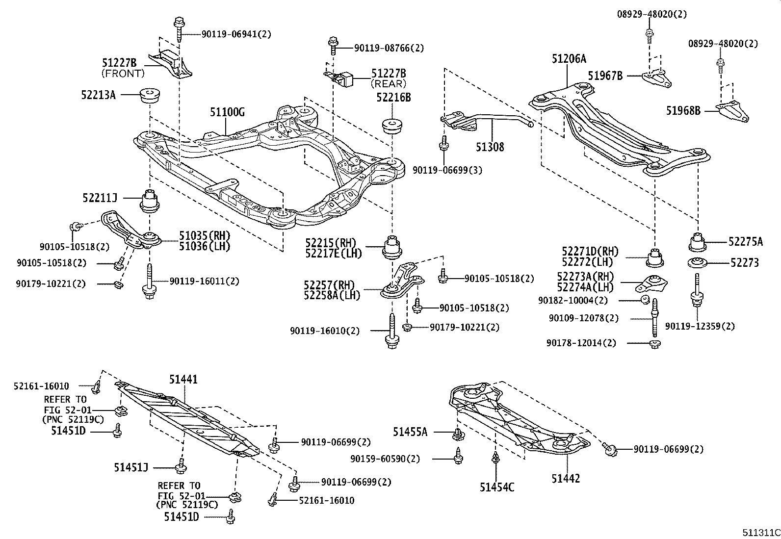 Exploded illustration 511311C
