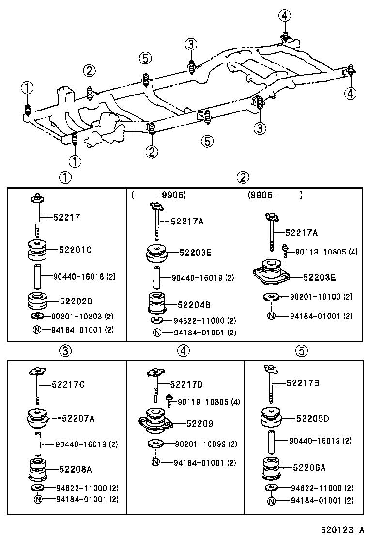Exploded illustration 520123A