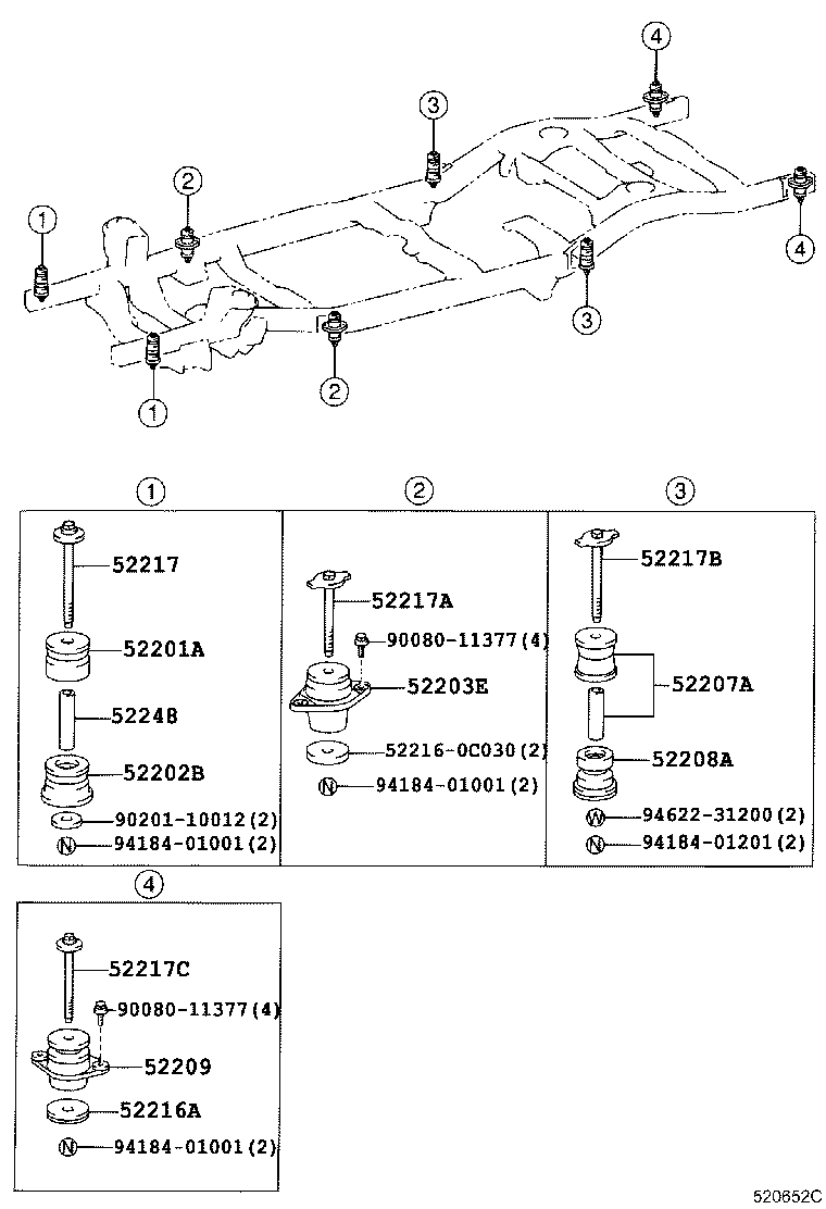 Exploded illustration 520652C