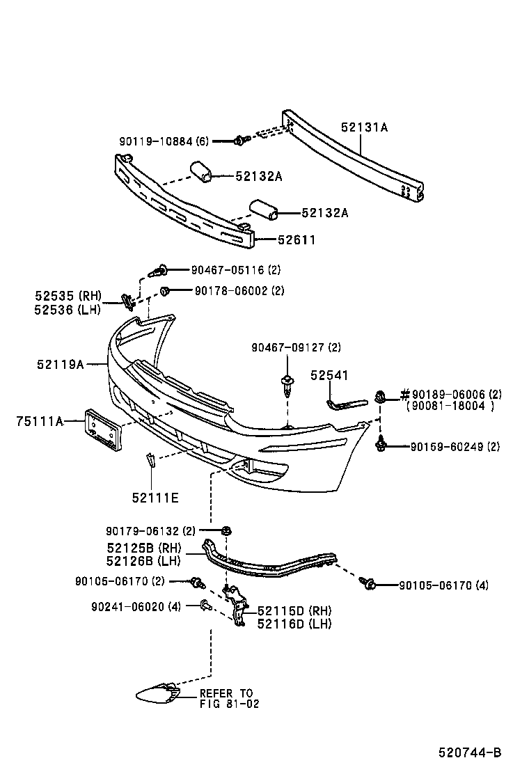 Exploded illustration 520744B