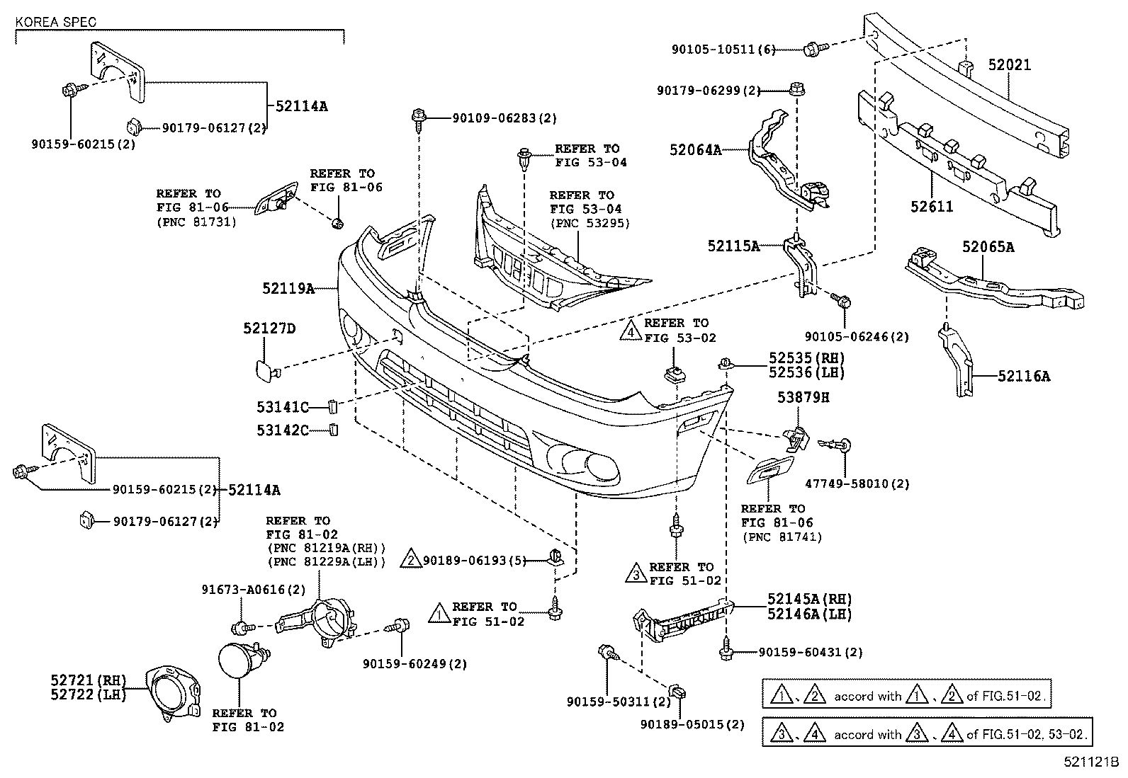 Exploded illustration 521121B