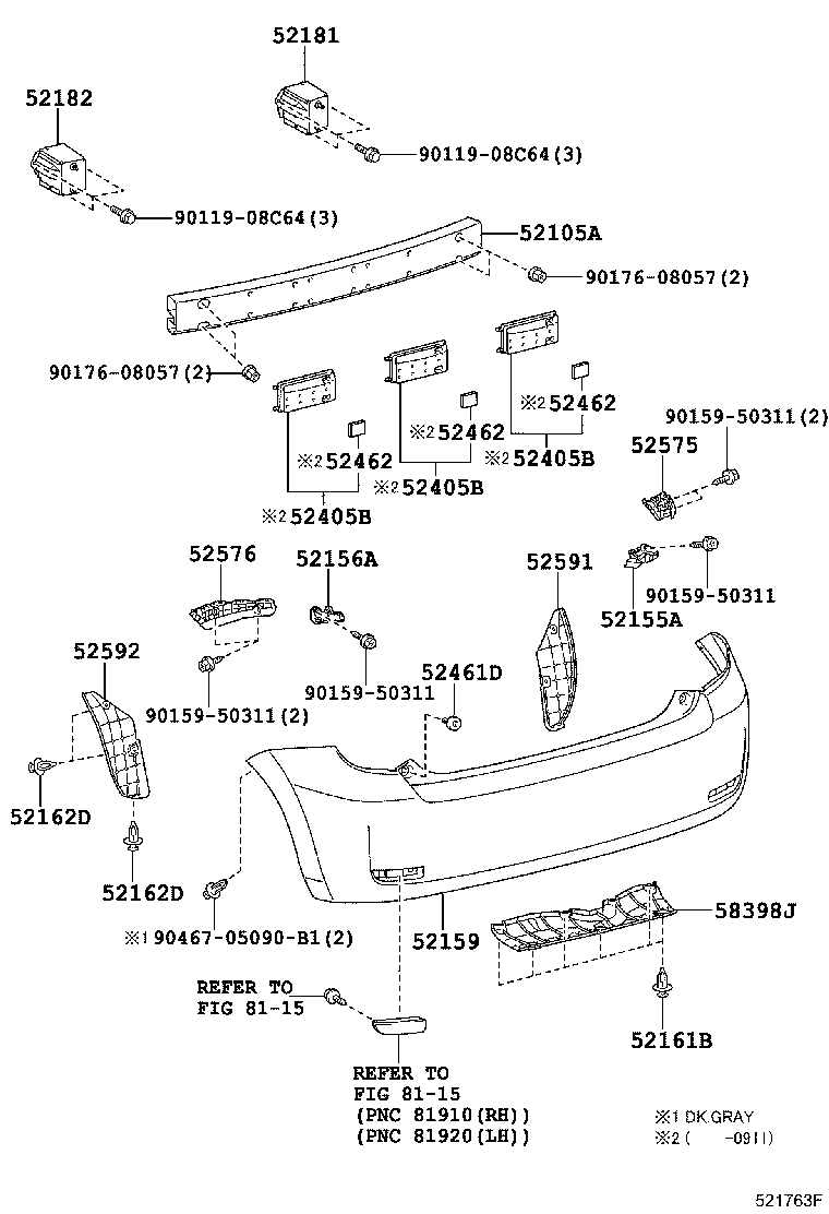 Exploded illustration 521763F
