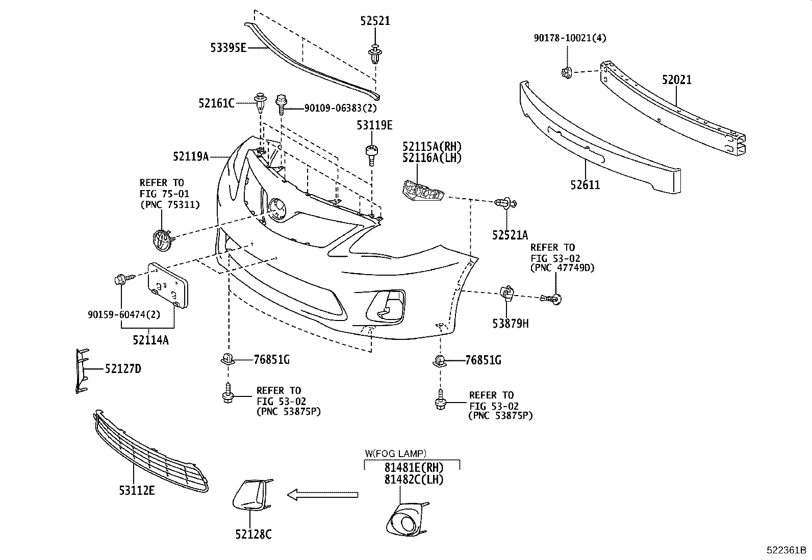 Exploded illustration 522361B