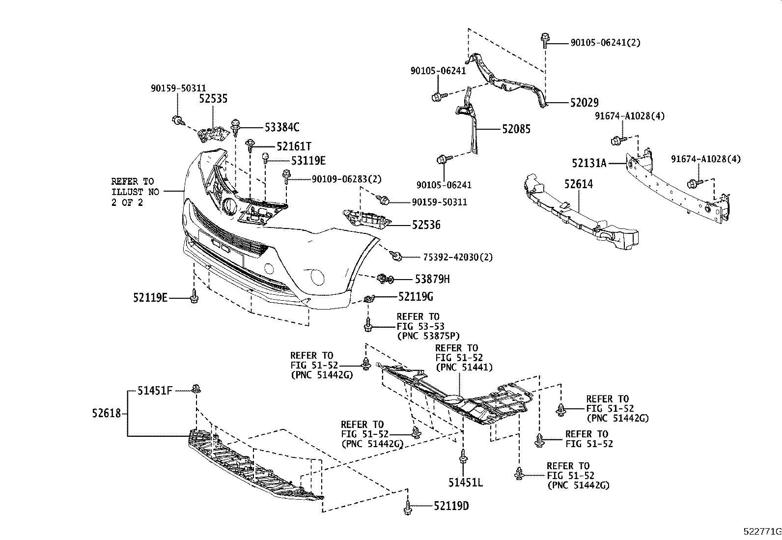 Exploded illustration 522771G