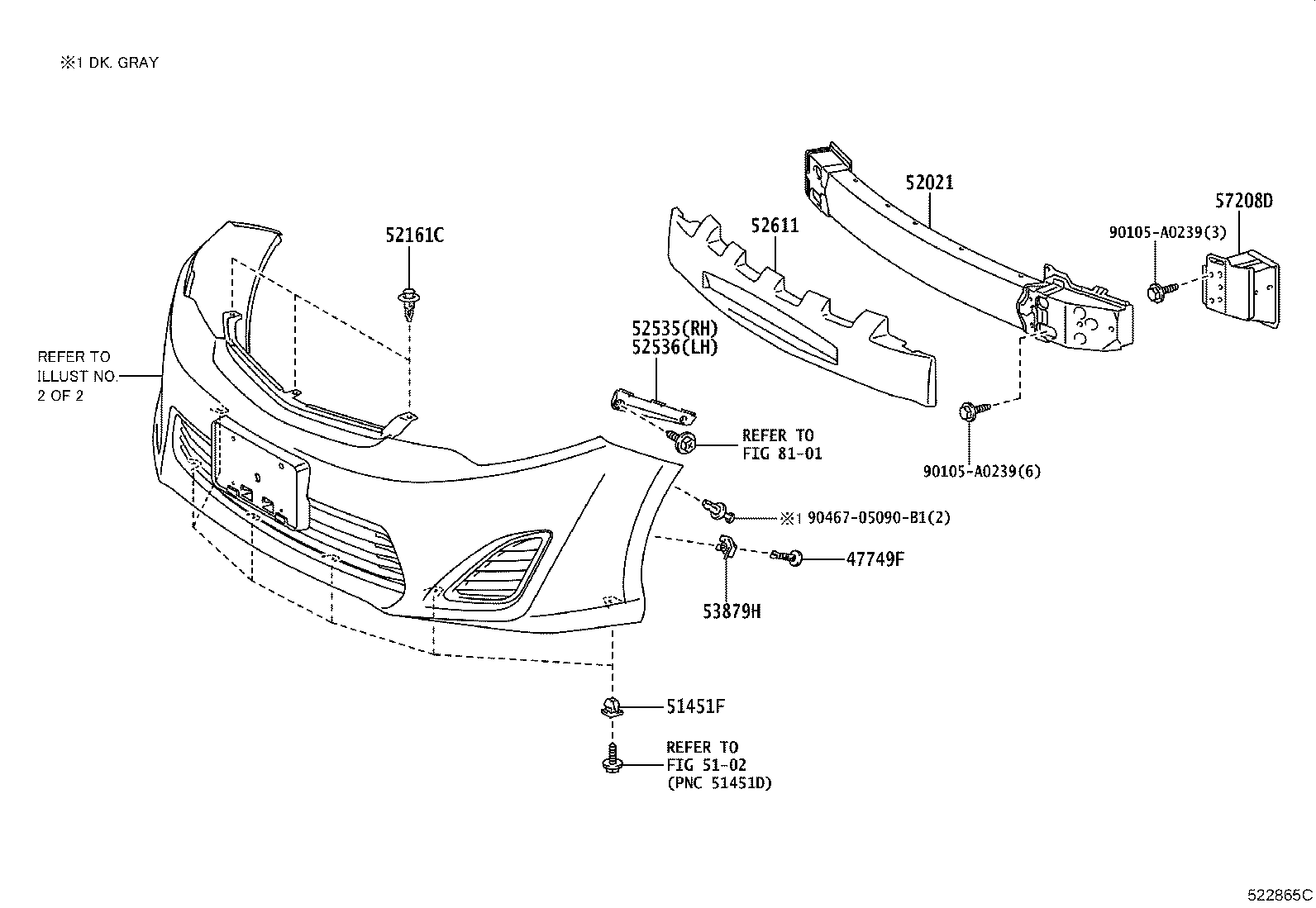 Exploded illustration 522865C