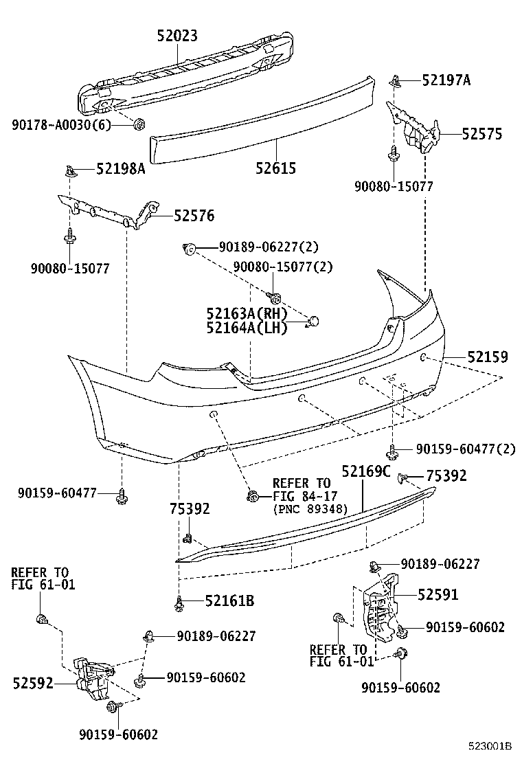 Exploded illustration 523001B