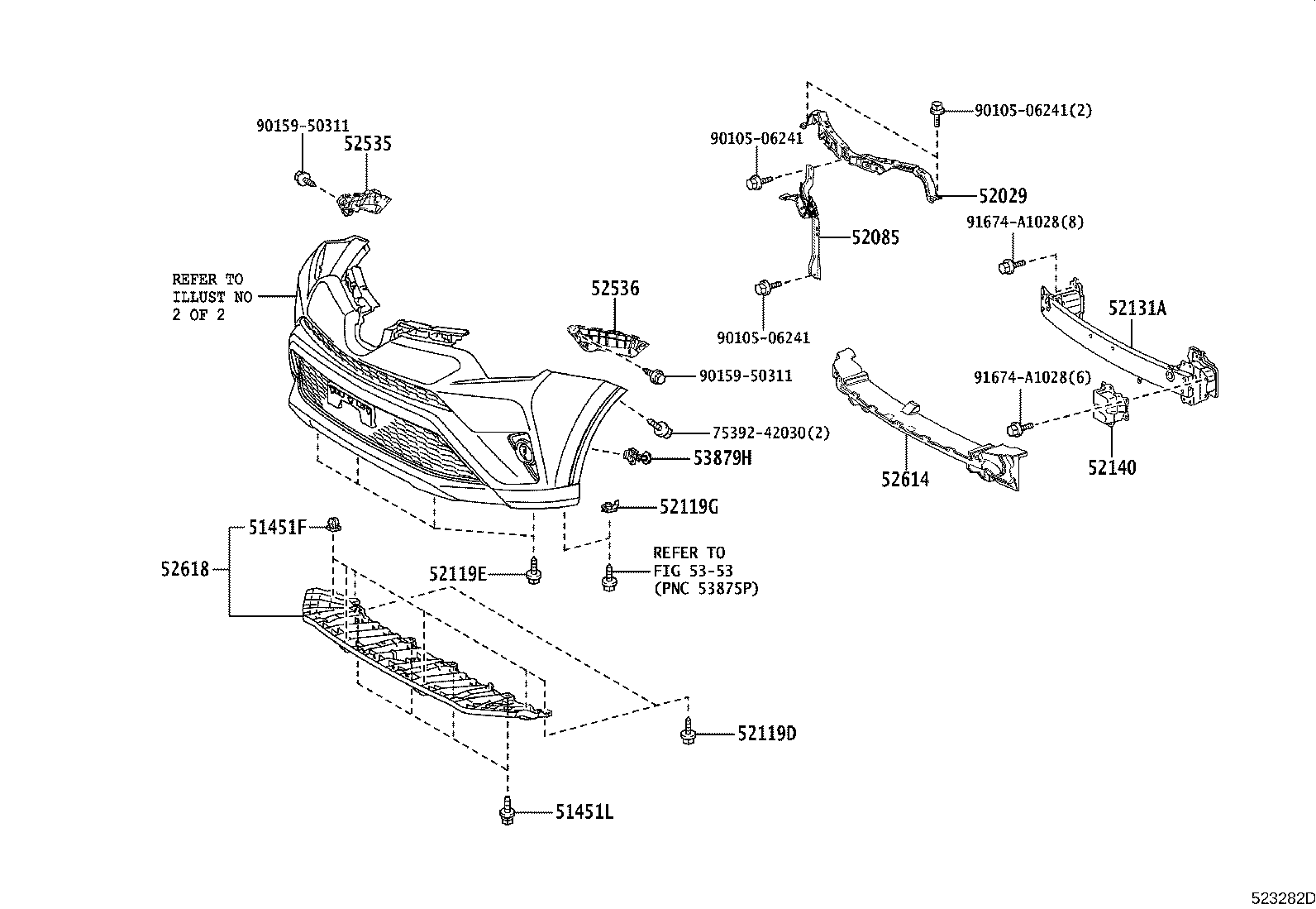 Exploded illustration 523282D