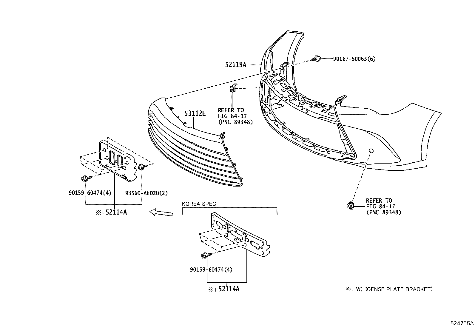 Exploded illustration 524755A