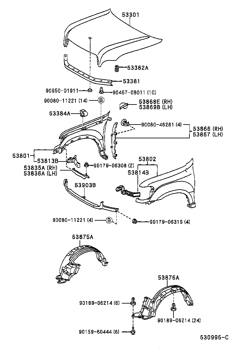 Exploded illustration 530995C