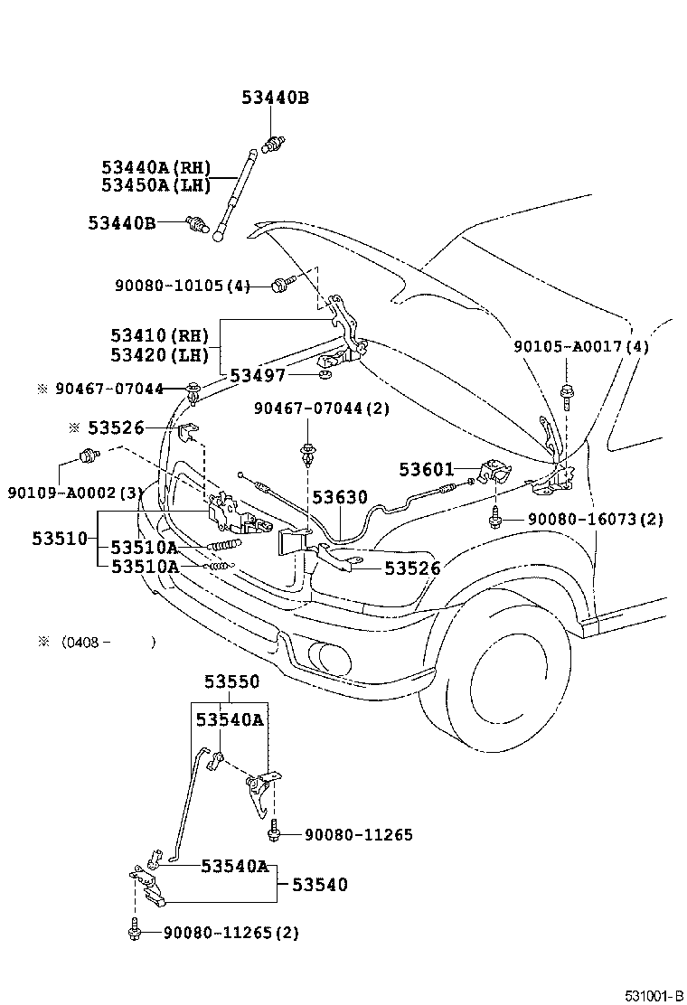Exploded illustration 531001B