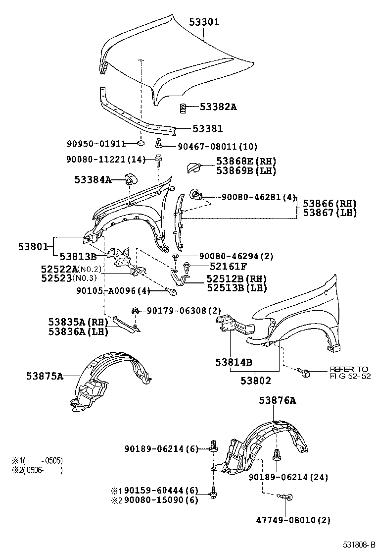 Exploded illustration 531808B