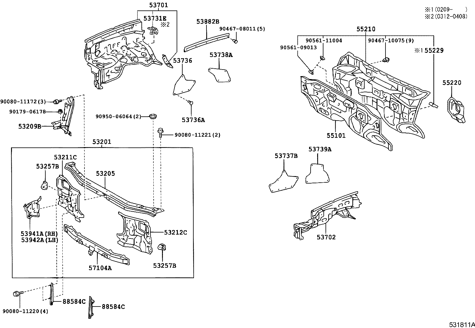 Exploded illustration 531811A