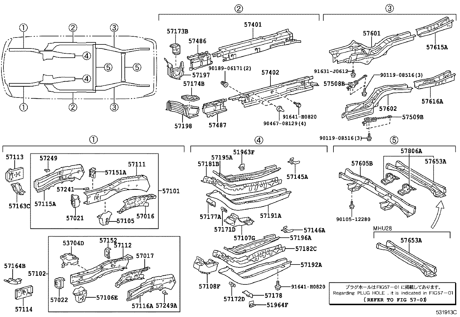 Exploded illustration 531913C
