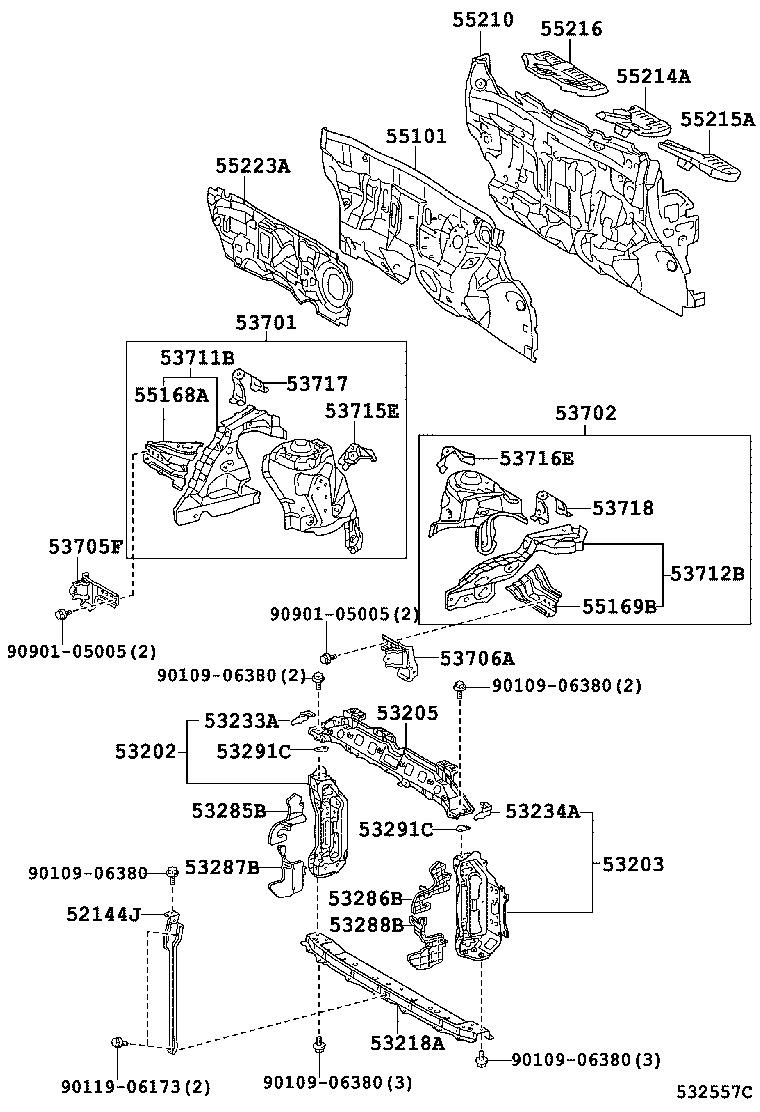 Exploded illustration 532557C