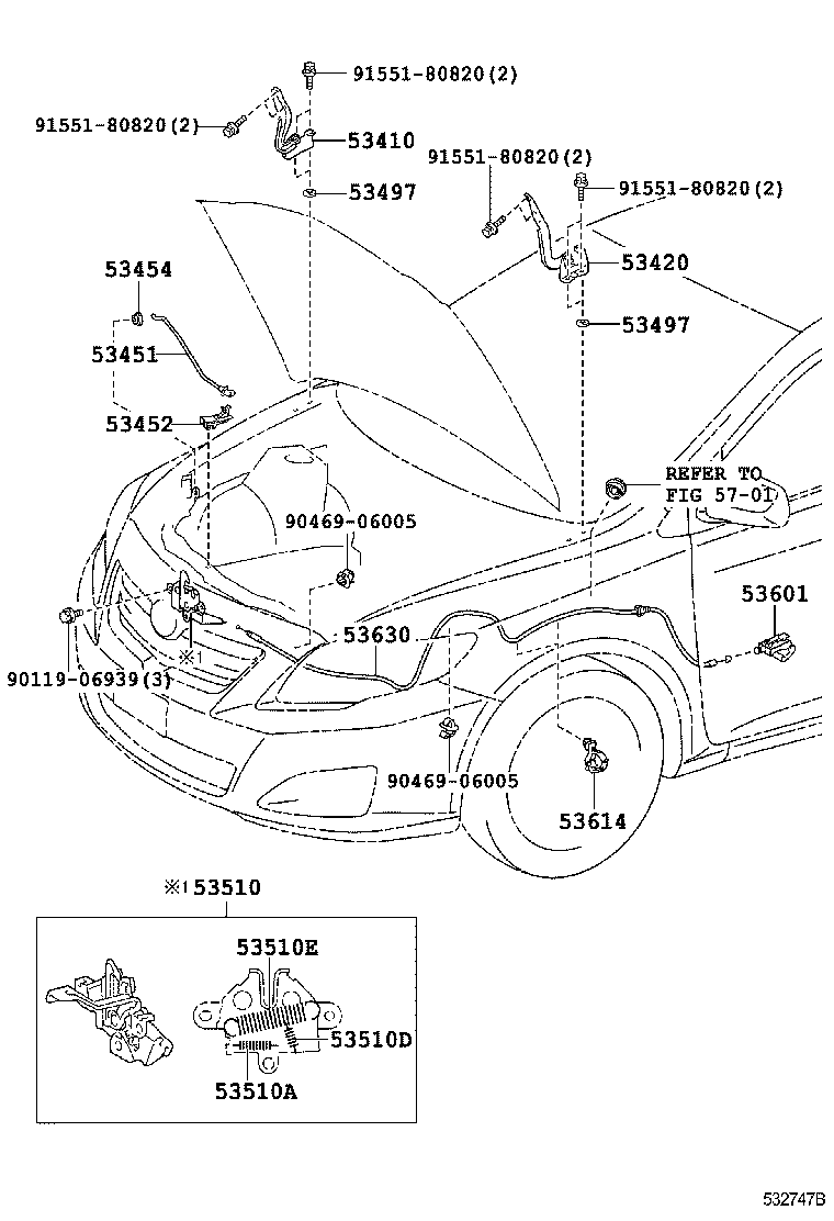 Exploded illustration 532747B