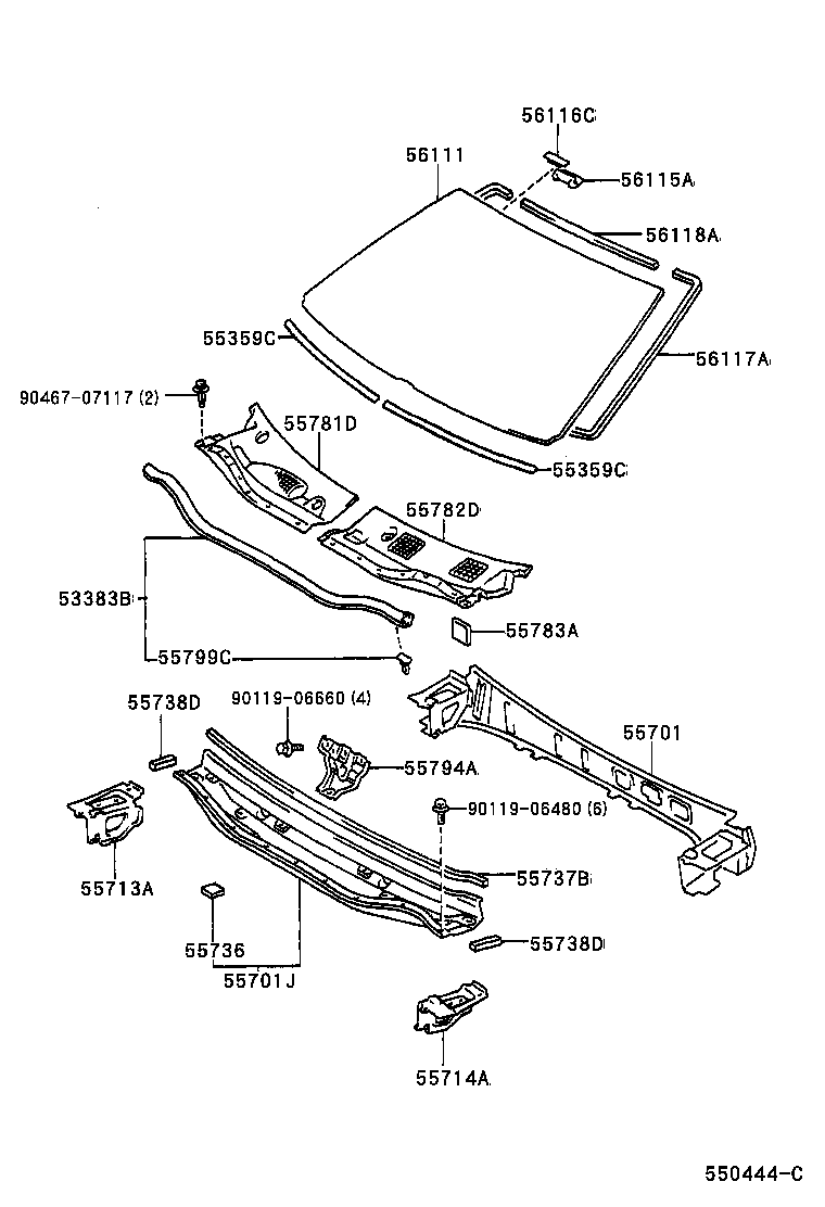 Exploded illustration 550444C