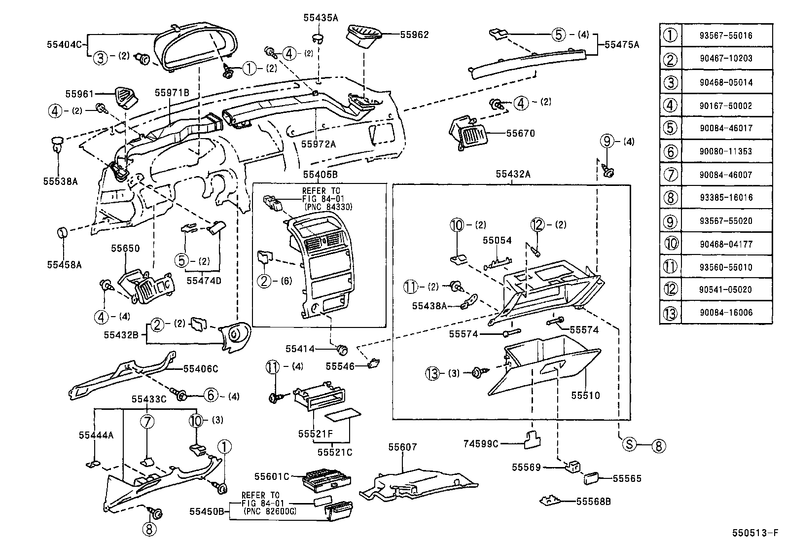 Exploded illustration 550513F