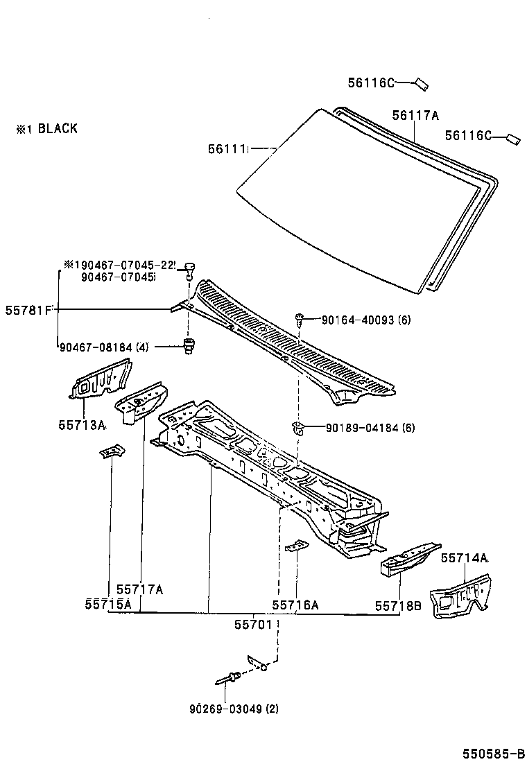 Exploded illustration 550585B