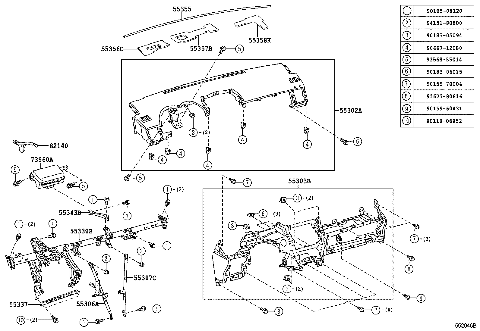 Exploded illustration 552046B