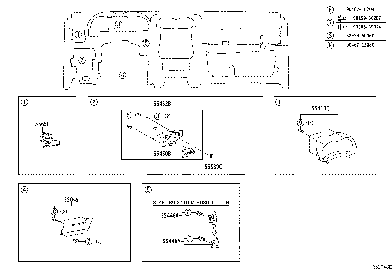 Exploded illustration 552048E