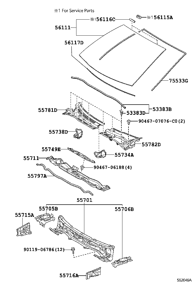 Exploded illustration 552049A