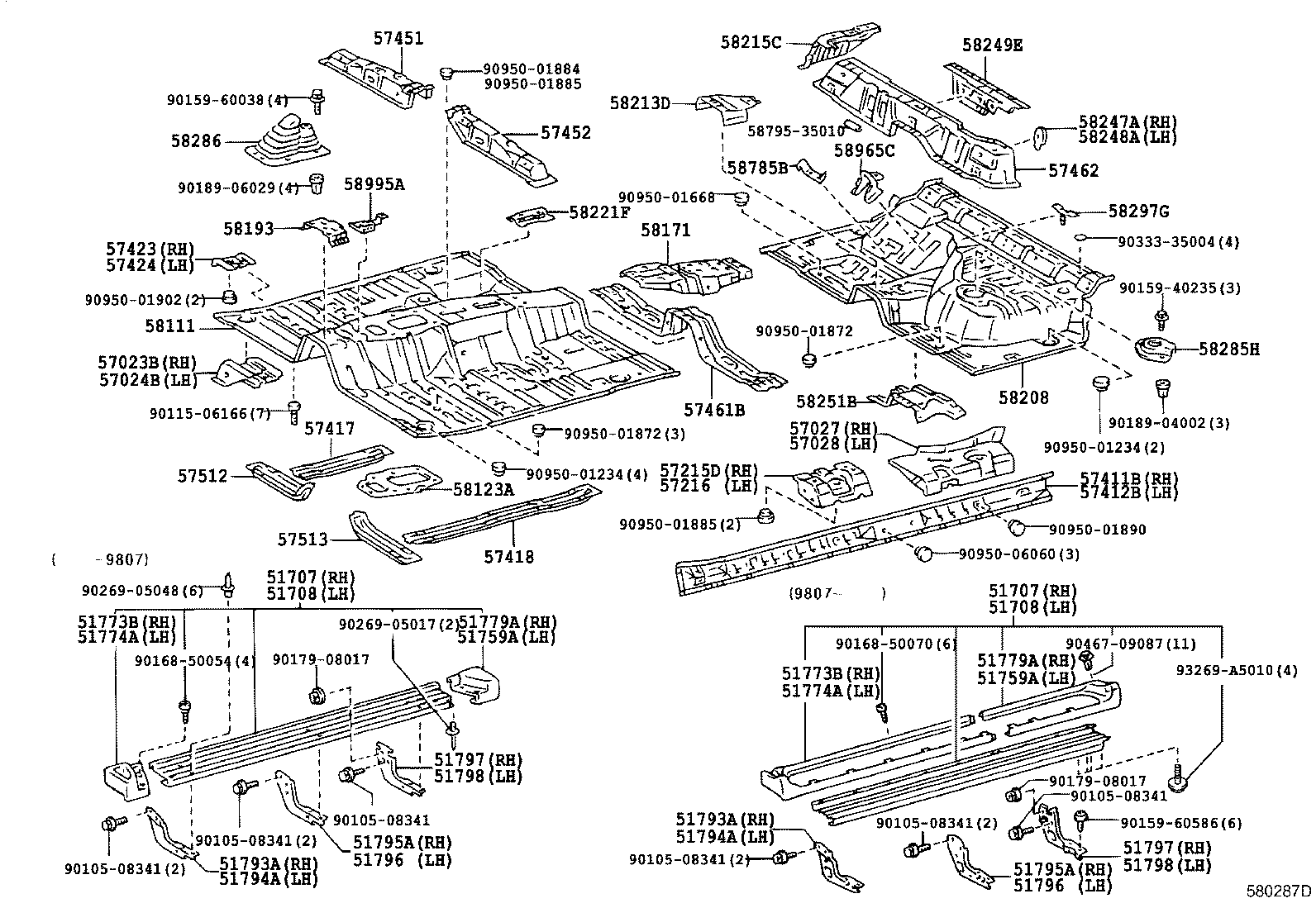 Exploded illustration 580287D