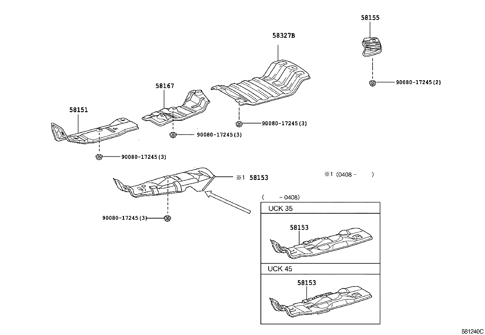 Exploded illustration 581240C
